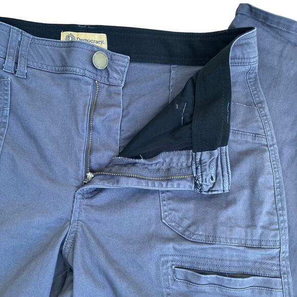 Democracy Sz 16 Ab Solution Cargo Pants Utility Trousers Roll Cuff Grey/Blue - Picture 10 of 16